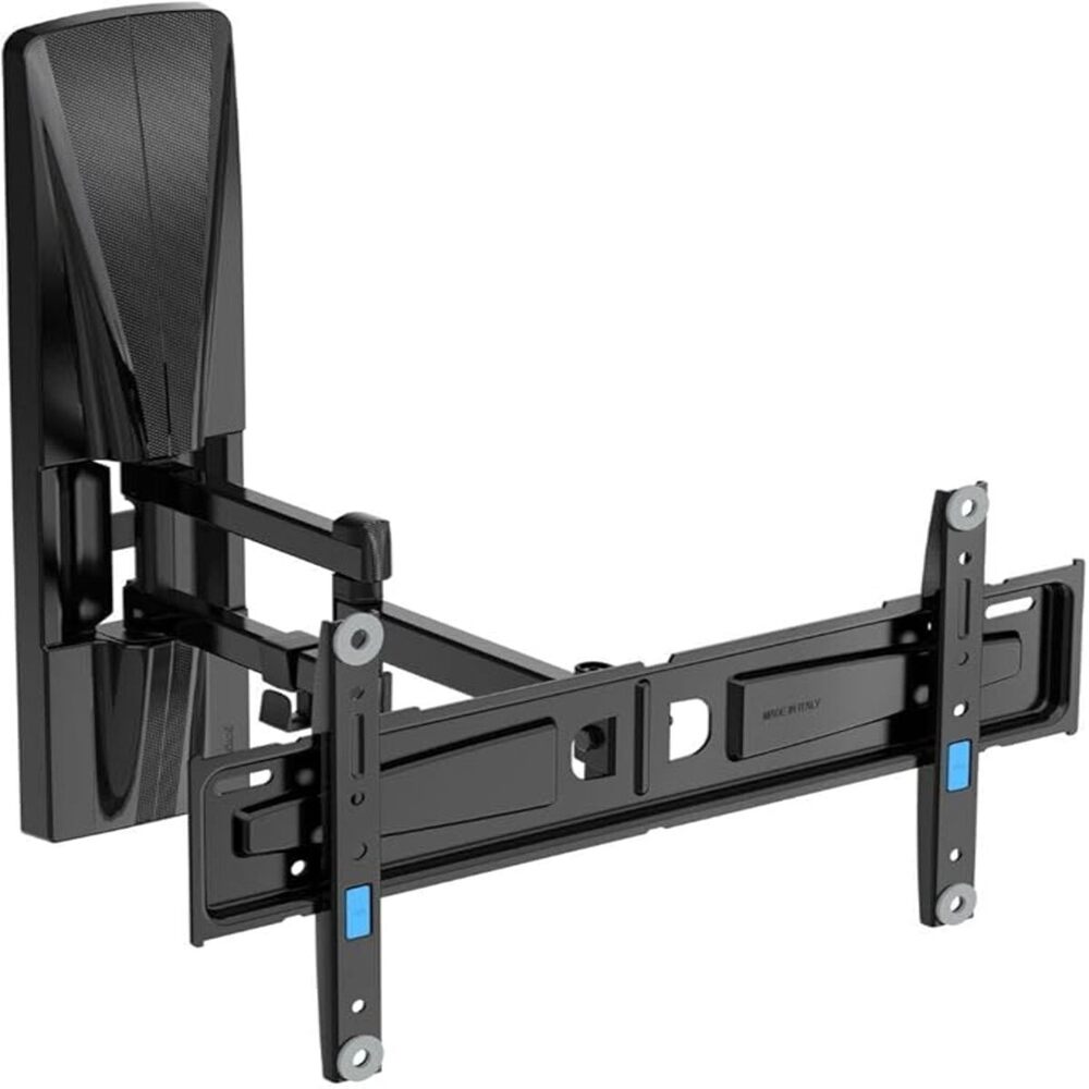 Meliconi, Slimstyle Extra XDR200400, Supporto Tv Parete 32''-65'', VESA 200-300-400 x 200 e 400 in Verticale, Portata Max 30 kg, Adatto Anche a Pareti in Cartongesso, Doppia Rotazione, Made in Italy