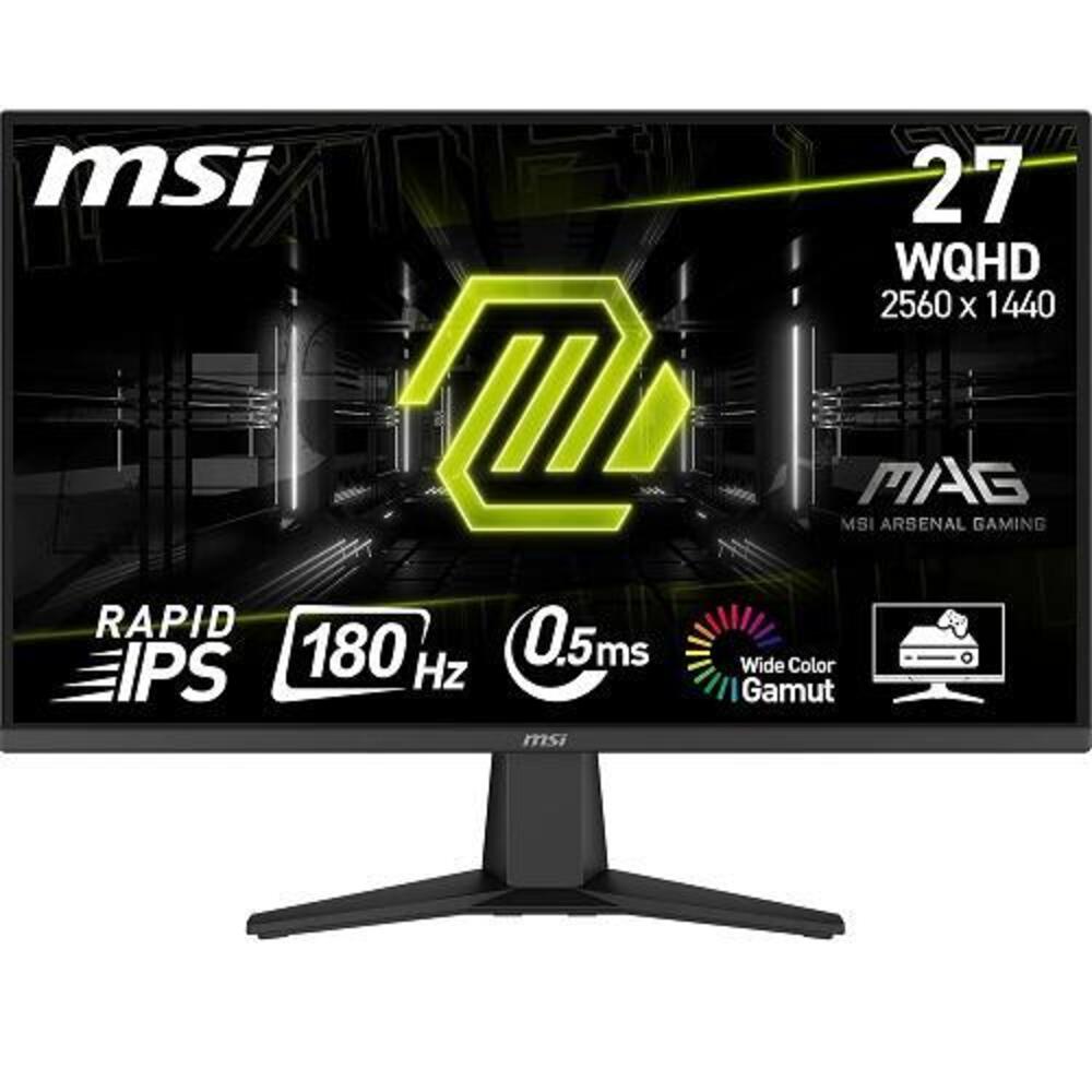 MSI MAG 275QF Monitor Gaming 27" WQHD - IPS (2560 x 1440) WQHD, 180Hz / 0.5ms, Adaptive-Sync, Rapid IPS - DP 1.4, HDMI 2.0b